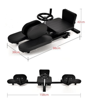 Machine d'étirement des jambes BunnyHi TBXL012 en acier et PU avec une capacité de 200 kg, équipement de fitness pliable pour l'exercice des jambes et le yoga