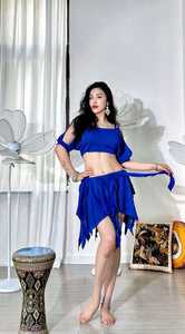 इफ्शा 2025 100% पॉलिएस्टर सेक्सी बड़ा v गर्दन कॉलर टैंक स्कर्ट 2-टुकड़ा प्राच्य पेट नृत्य प्रशिक्षण महिलाओं के इन-स्टॉक - Product Image 6