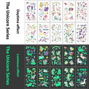 Pegatina de <span class=keywords><strong>tatuaje</strong></span> impermeable temporal de dibujos animados luminosos personalizados diseño de papel no tóxico pegatina luminosa pegatina de <span class=keywords><strong>tatuaje</strong></span> para chico - Product Image 5