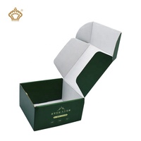 Boîtes d'expédition ondulées découpées à l'emporte-pièce en papier kraft pliable avec logo personnalisé pour chaussures vêtements chaussettes stratification en fourrure mate