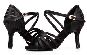 Танцевальные туфли на каблуке коричневого цвета для латины, бальных танцев, джаза, с мягкой подошвой, для чачи, танго, сальсы, тренировок и выступлений, для женщин - Product Image 6