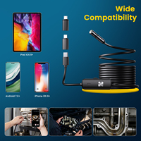 Caméra endoscopique industrielle HD, boroscope d'inspection portable, caméra de poche pour moteur et tuyaux, IP67, OEM ODM, batterie au lithium LED, autonomie de 3,5 h