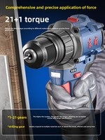 Perceuse électrique sans fil Dongcheng 20V à mandrin à dégagement rapide DCJZ1250SQM, couple de 50 Nm, réversible, multifonction, batterie 2.0Ah