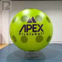 Ballon de pickleball gonflable géant de 1m, 2m, 3m avec logo personnalisé et LED lumineuses pour tournoi nocturne/publicité/marché de niche des clubs