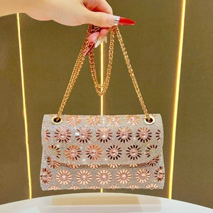 Sacs de soirée de luxe, sac à bandoulière à chaîne, sac messager carré, sac à main orné de perles et de cristaux, sac à main de luxe en strass, sacs fourre-tout pour femmes - Product Image 4