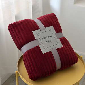 Eco-Friendly Flannel <strong>Fleece</strong> Blanket Soft and Warm Knitted Home Textiles Solid Pattern <strong>Bed</strong> <strong>Sheets</strong> and Sofa Cover - Product Image 3