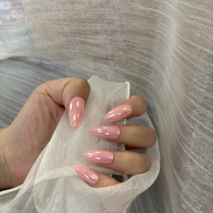 <span class=keywords><strong>Faux</strong></span> <span class=keywords><strong>ongles</strong></span> en acrylique rose <span class=keywords><strong>pastel</strong></span>, forme amande, taille moyenne, 24 pièces, longueur courte, pose facile, French manucure, pour femmes - Product Image 4