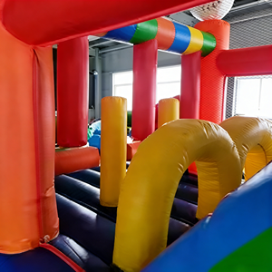 Château gonflable sportif coloré avec toboggan, thème football et baseball, pour fêtes <span class=keywords><strong>d</strong></span>'anniversaire <span class=keywords><strong>d</strong></span>'enfants et aires de jeux extérieures - Product Image 4
