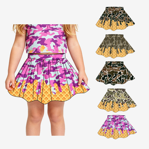 Faldas de Yoga de Verano para Niñas con Camuflaje Personalizado, Ropa Deportiva de Algodón Orgánico, Moda Atlética, Venta al Por Mayor - Product Image 1