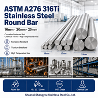 Barre ronde en acier inoxydable ASTM A276 316Ti 16 mm 20 mm 25 mm, tige résistante à la corrosion pour pièces chimiques et haute température