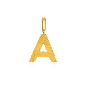Dijes Iniciales Mayúsculas Radiantes |   Colgantes de Letras de la A a la Z de Acero Inoxidable Chapado en Oro PVD de 18K para Fabricación de Joyería DIY - Product Image 6