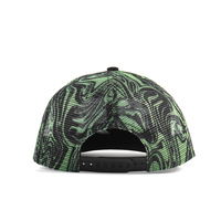 Casquettes de camionneur structurées ajustables en maille verte vintage avec logo brodé personnalisé, imprimées camouflage, haute performance, vente en gros