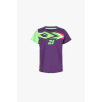 T-shirt imprimé pour enfants FRANKY 21 FRANCO MORBIDELLI de qualité supérieure, matière 90%CO-10%PL, violet, VR46 Riders Academy, décontracté