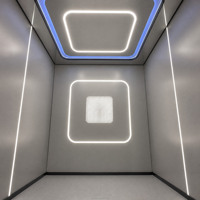 Cabine d'ascenseur personnalisée en alliage d'aluminium pour villa, résidence privée, décoration de bâtiment à faible hauteur
