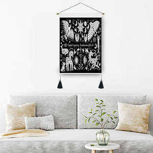 35*50cm kleine Büro Wandbehang Sonne Mond Blume Phase Tapisserie Sieben Chakra Buddha Yoga Makramee Wandt uch Decke mit Quaste - Product Image 3