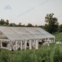 Vente en gros d'usine, tente de réception de luxe en aluminium de haute qualité pour 500 à 1000 personnes, avec parois latérales transparentes, pour mariage en plein air