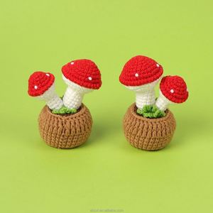 Maceta de Ganchillo Hecha a Mano con Forma de Hongo para el Hogar, Navidad, Halloween, Graduación, Día de la Madre, Pascua, Día del Padre - Product Image 4