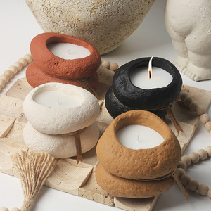 Bougie parfumée artisanale créative transfrontalière en cire de sable colorée et ciment, en forme de <span class=keywords><strong>galet</strong></span>, pour l'artisanat et la décoration intérieure - Product Image 2