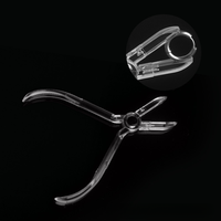 Pinces de piercing jetables bleues à embout rond et à embout triangulaire, pinces hémostatiques, outils de piercing corporel et de tatouage