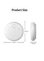 Mini Rastreador de Ubicación GPS Compatible con Teléfono Móvil Apple Dispositivo Anti-Pérdida ITag Localizador para Mascotas Anti-Pérdida GPS