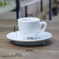 Ensemble de tasses à café miniatures en céramique avec logo personnalisé OEM, boîte cadeau, tasses blanches, vaisselle moderne, vente en gros