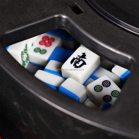 Table de Mahjong de jeu entièrement automatique - Blanc et Noir, Meuble de jeu de voyage, Construction en plastique durable, Léger (11,5 kg) QUEYI QY