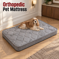 Matelas orthopédique pour chien avec housse extérieure amovible, étiquette de marque personnalisée et options de tissu pour les gammes de produits pour animaux de compagnie de marque personnalisée