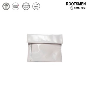 Bolsa de Maquillaje Portátil Personalizada de Color Gris, Ligera, Estilo Japonés, Impermeable, de PVC Adhesivo, con Cremallera y Malla - Product Image 1