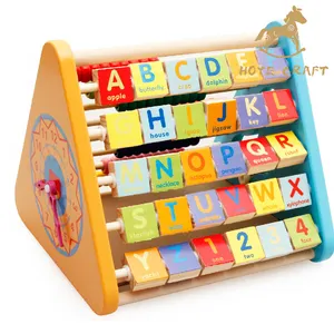 HOYE CRAFTキッズ木製そろばんおもちゃ多機能アルファベットナンバーボードゲーム教育玩具