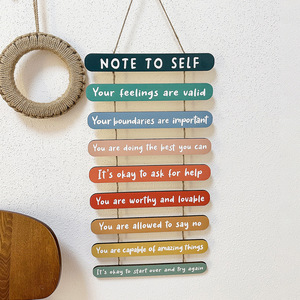 Decoración Colgante <span class=keywords><strong>de</strong></span> Madera para la Salud Psicológica, para el Hogar, Tutoría, Oficina, Aula Estudiantil - Elegante Decoración <span class=keywords><strong>de</strong></span> Pared con Grabado - Product Image 2