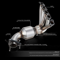 Colector de Convertidor Catalítico para Hummer H3, Chevrolet Colorado, GMC Canyon 3.5L 3.7L, Reemplazo OE 12623315 12595806 674-958