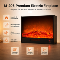 Chimenea Eléctrica de Pared con Pantalla LCD, Diseño Delgado para Decoración de Dormitorio u Oficina