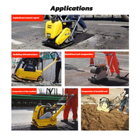 Compacteur de sol manuel portatif mini, plaque vibrante, rouleau compacteur, moteur pour la compactation des fondations de construction