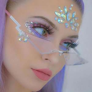 Nouveautés 2020, lunettes de soleil rétro tendance de haute qualité, monture irrégulière, petites lunettes de soleil sans monture, lunettes de soleil œil de chat UV400 - Product Image 1