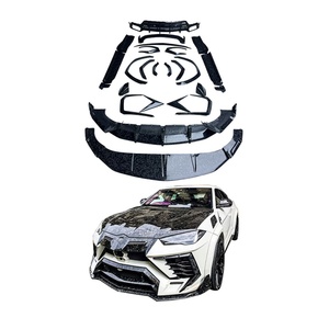 Upgraded <b>Model</b> Body <b>Kit</b> Broken Cloth Pattern Front Rear Bumpers <b>Engine</b> Hood Fog Light Cut-outs New for Lamborghini Urus 4.0T - Product Image 1