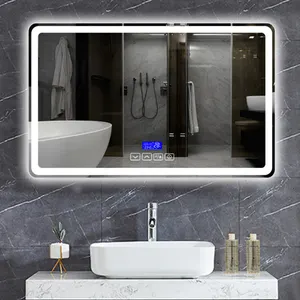 <span class=keywords><strong>Espejo</strong></span> de <span class=keywords><strong>Baño</strong></span> Inteligente <span class=keywords><strong>con</strong></span> Altavoz <span class=keywords><strong>Bluetooth</strong></span>, Control por Voz, <span class=keywords><strong>Antivaho</strong></span>, Retroiluminación LED para Hotel - Product Image 1