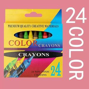 Set di 6 pastelli a cera colorati in scatola di cartone riciclato
