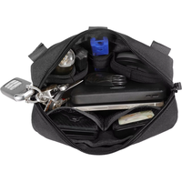 Pochette tactique Molle Admin, pochette utilitaire découpée au laser, pochette horizontale modulaire, comprend un patch drapeau américain et un porte-clés