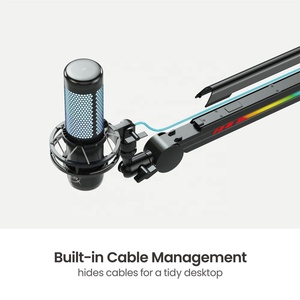 MDS17-1L 2024 New nhôm RGB có thể điều chỉnh chuyên nghiệp Studio Microphone Boom Arm có thể điều chỉnh <span class=keywords><strong>mic</strong></span> đứng núi cho live streaming - Product Image 4