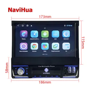 NaviHua 1din אוניברסלי רכב רדיו נשלף GPS AutoRadio 1 דין 7 אינץ מגע לרכב מסך מולטימדיה MP5 נגן מצלמה סטריאו