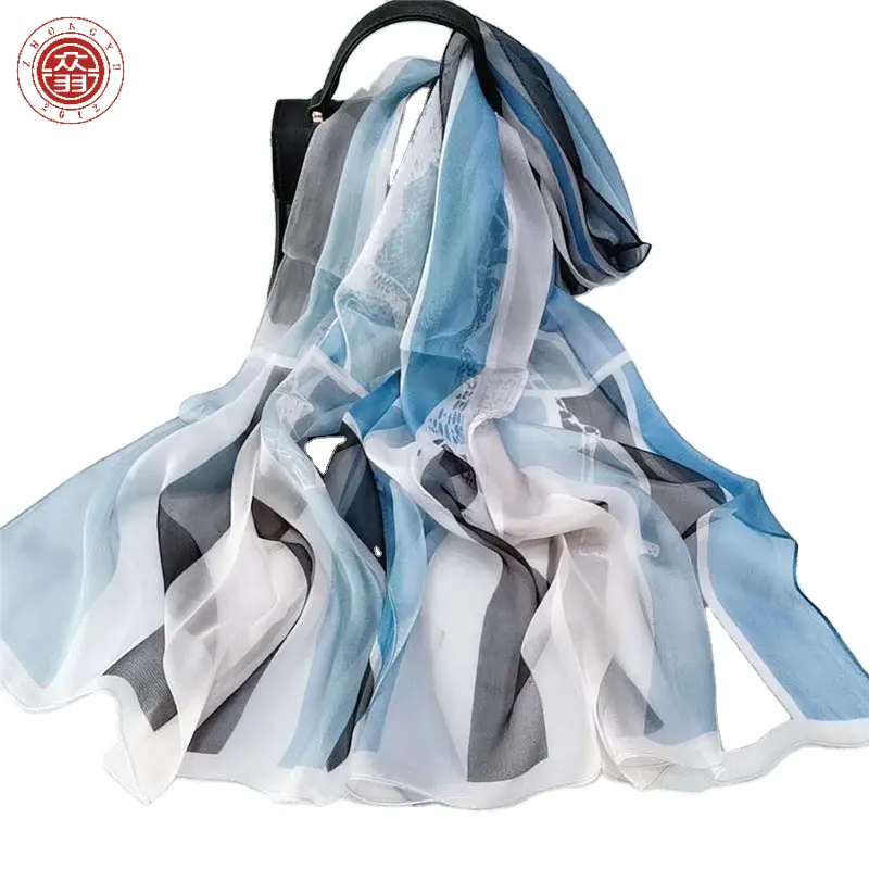 Zhongyu direct sales of spring and autumn chiffon spray painting scarf women's sun protection shawl scarf