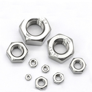 Nửa khóa hạt Hex Mứt hạt 304 A2 không gỉ M3 M4 M5 M6 M8 M10 M12 M14 M16 x 1.75 khổng lồ Hex <span class=keywords><strong>NUT</strong></span> - Product Image 5