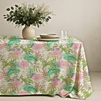 Housse de table ronde sans couture de 120 pouces à thème tropical, imprimée sur mesure, faible MOQ, pour événements de mariage et location