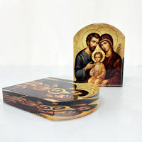 Presse-papiers en cristal K9 en gros, imprimé UV, icône orthodoxe de la Sainte Vierge Marie, cadeau religieux pour souvenir d'église