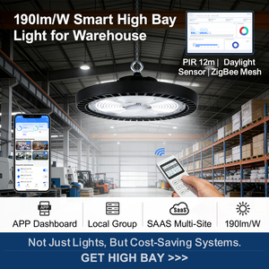 Projecteur LED haute performance, sans scintillement, type UFO, pour entrepôts industriels, ateliers, stades et travaux. - Product Image 6