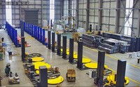 Machine d'emballage de palettes à film étirable robuste 2T pour la logistique des pièces automobiles