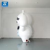 Poupées gonflables de sculpture gonflable de chien de caractère d'anime de chiot mignon pour des activités commerciales