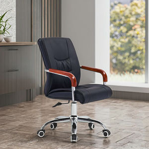 <span class=keywords><strong>Chaise</strong></span> <span class=keywords><strong>de</strong></span> <span class=keywords><strong>bureau</strong></span> <span class=keywords><strong>de</strong></span> direction <span class=keywords><strong>ergonomique</strong></span> moderne Ekintop en cuir avec base pivotante réglable en hauteur, accoudoirs fixes, cadre en métal chromé - Product Image 6
