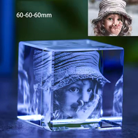 Honor of Crystal Bloc de cristal K9 personnalisable vierge pour cadre photo, presse-papiers et cube photo 3D gravé au laser
