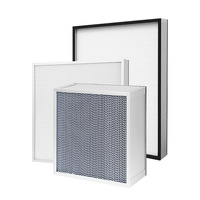 Filter HEPA H13 H14 Rangka Aluminium Filter Udara HEPA Efisiensi Tinggi untuk Ruang Bersih Sistem AHU HVAC Gedung Perkantoran dan Rumah Sakit